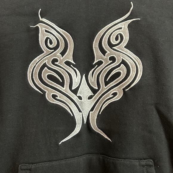 Vintage Silver Point Hoodie Black size Small Child’s Embroidered Grunge - Picture 5 of 6